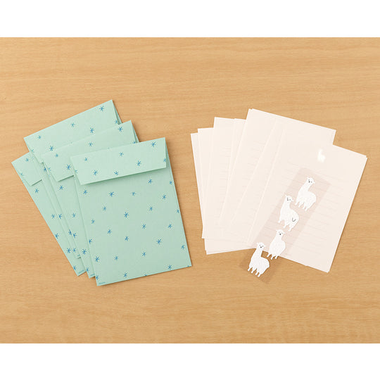 Midori Letter Set with Stickers 636 Alpaca B
