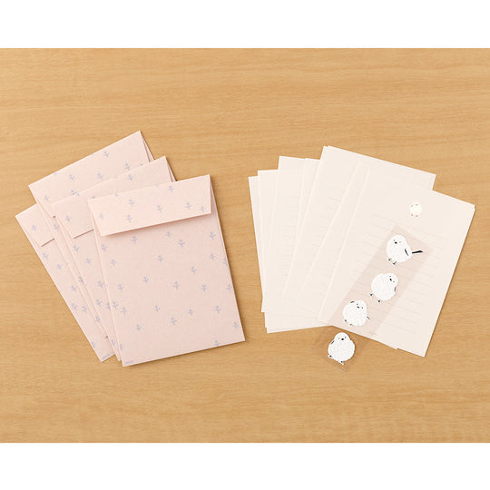 Midori Letter Set with Stickers 636 Long-tailed Tit A