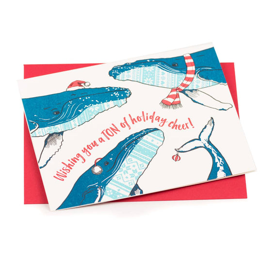 Holiday Sweater Whales Card: Single Card