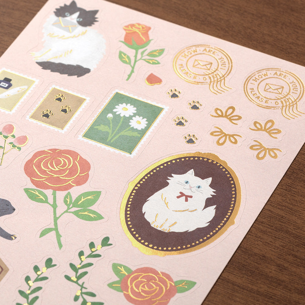 Midori Collage Letter Set- Cat