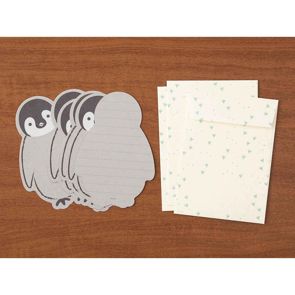 Midori Letter Set 926 Die-cut Penguin