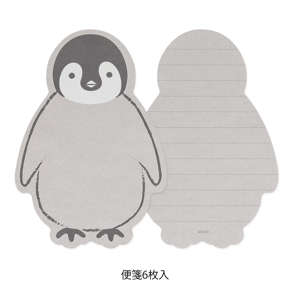 Midori Letter Set 926 Die-cut Penguin