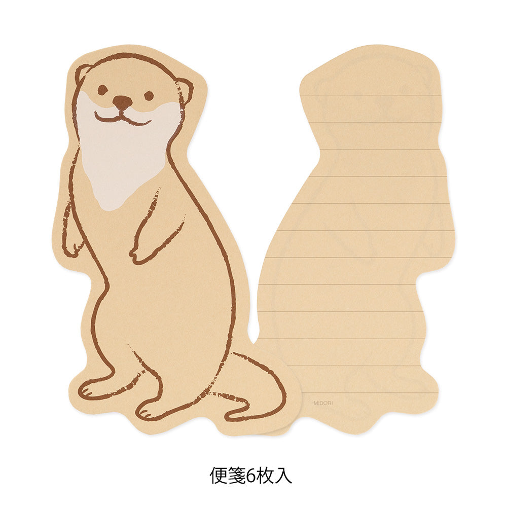 Midori Letter Set 927 Die-cut Otter