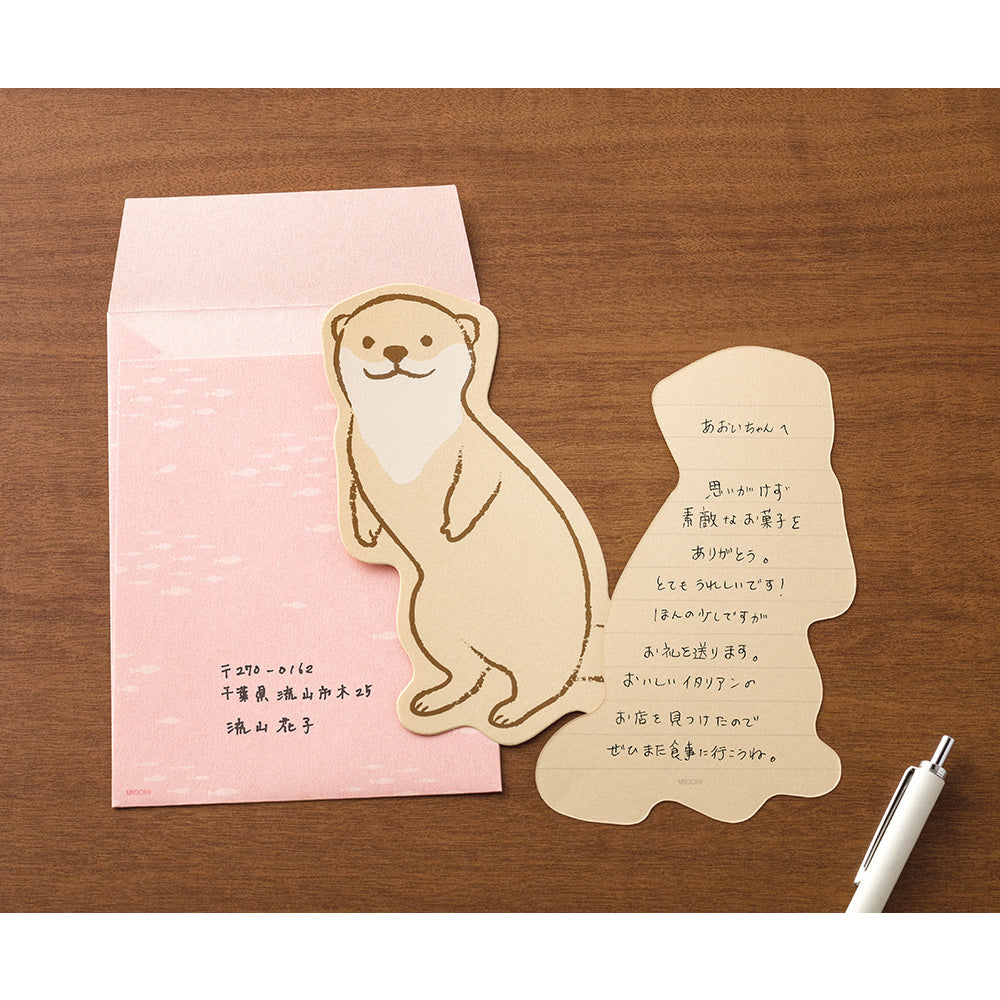 Midori Letter Set 927 Die-cut Otter