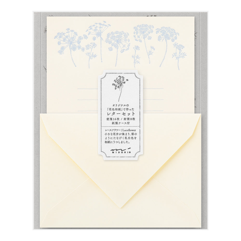 Letter Set 928 Original Floral-Colored Washi Paper White A