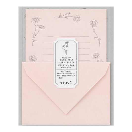 Letter Set 929 Original Floral-Colored Washi Paper Pink A