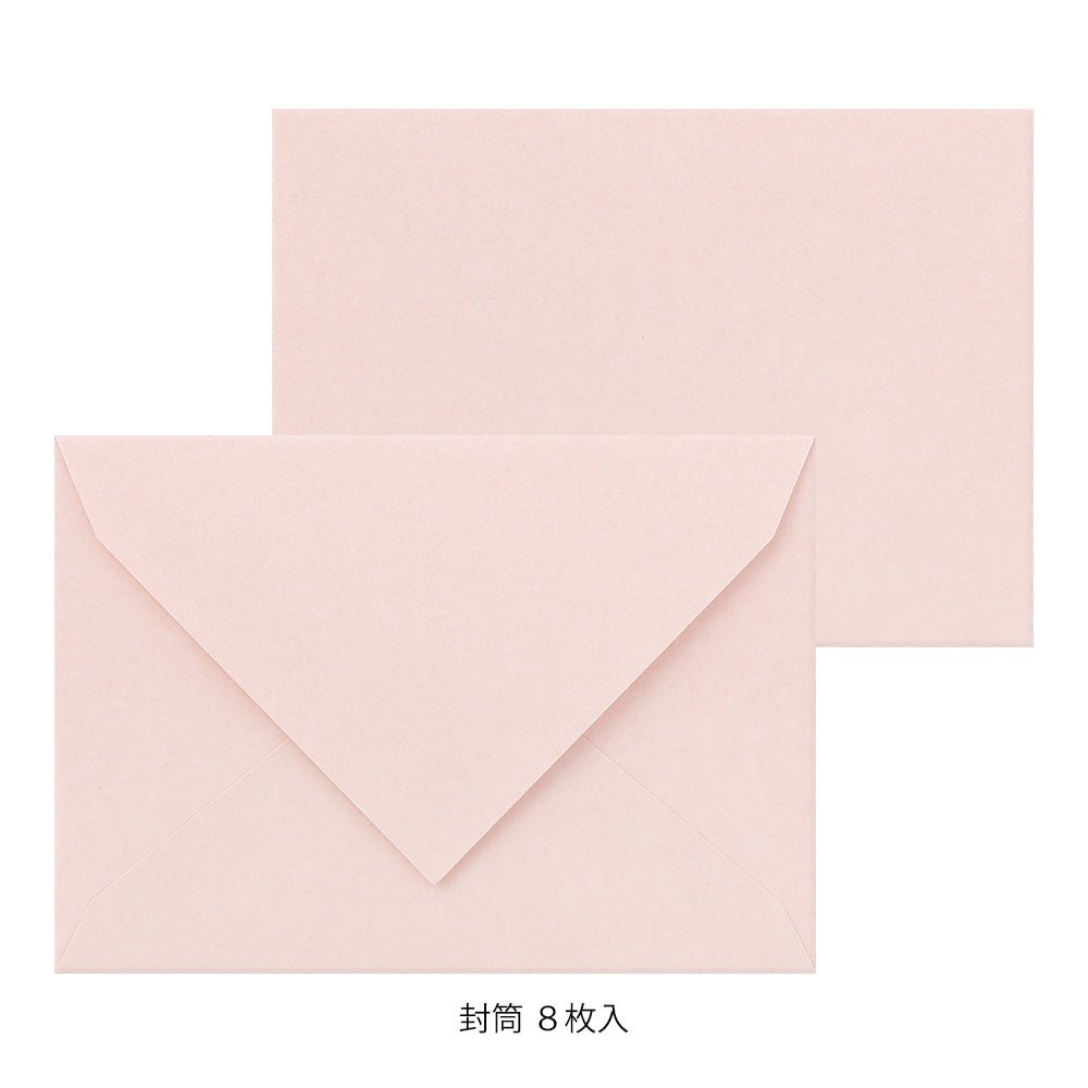 Letter Set 929 Original Floral-Colored Washi Paper Pink A