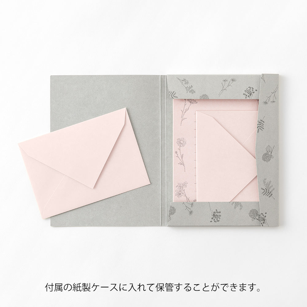 Letter Set 929 Original Floral-Colored Washi Paper Pink A