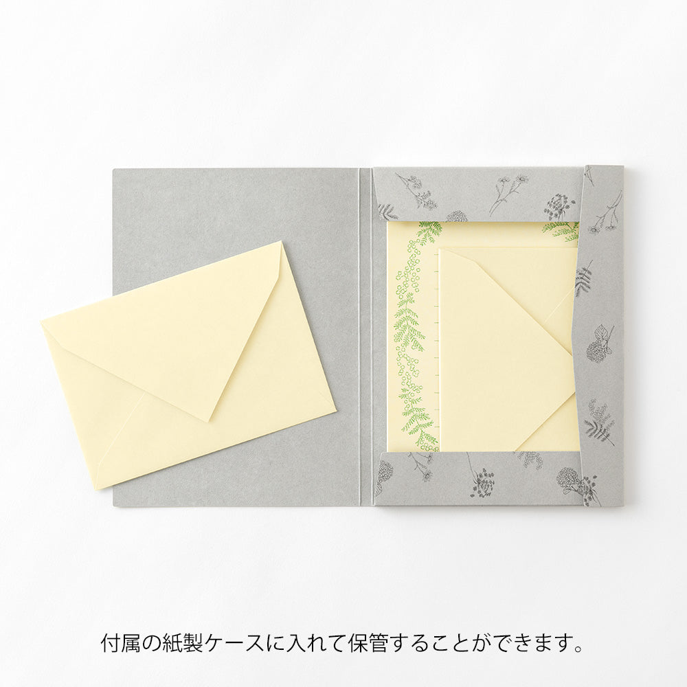 Letter Set 930 Original Floral-Colored Washi Paper Yellow A