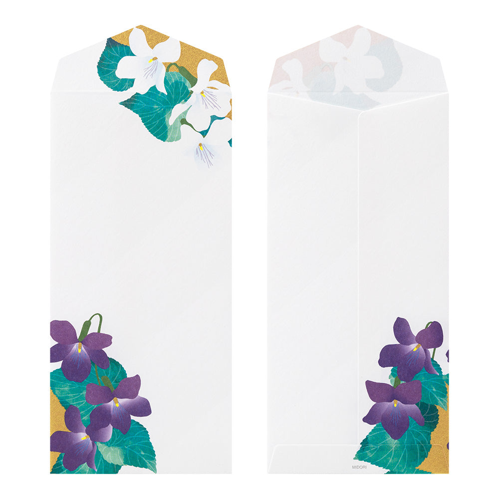 Midori Envelope 090 Silk-printing Violet
