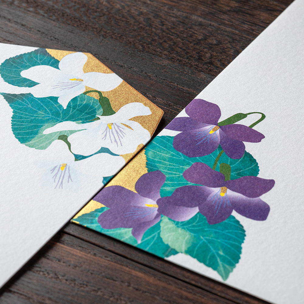 Midori Envelope 090 Silk-printing Violet