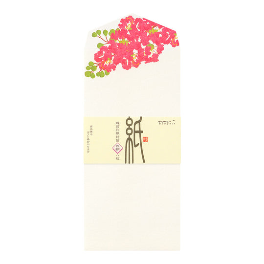 Midori Envelope 102 Four Designs Summer Flowers Blue S2