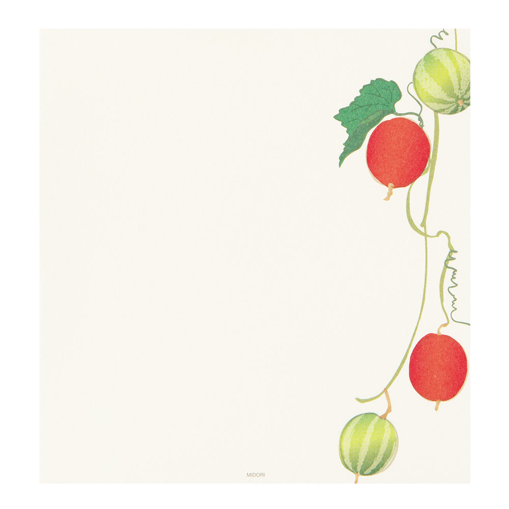 Midori Letter Pad 109 Four Designs Autumn Berries S2