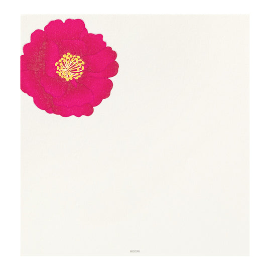 Midori Letter Pad 117 Four Designs Camellia sasanqua