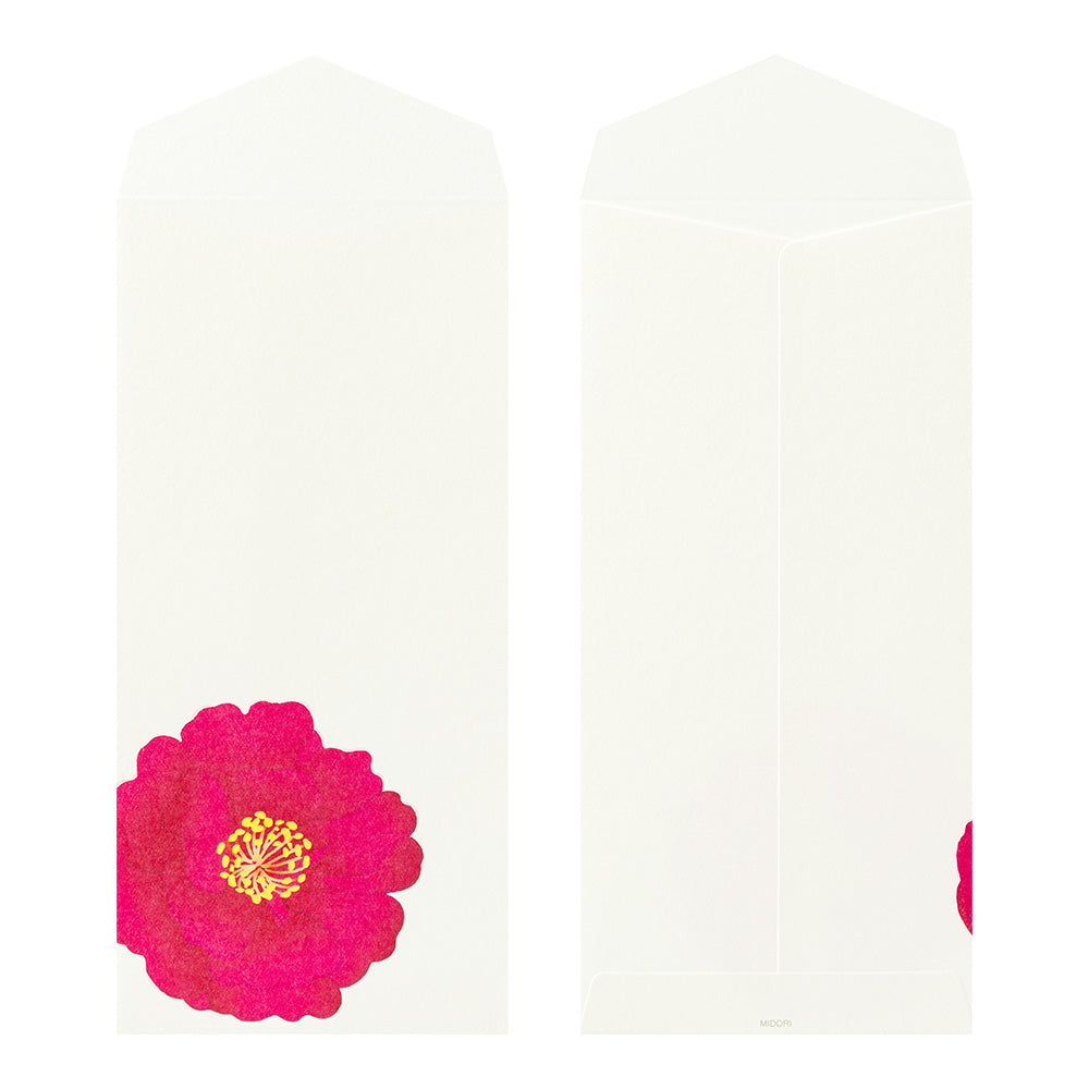 Midori Envelope 118 Four Designs Camellia sasanqua