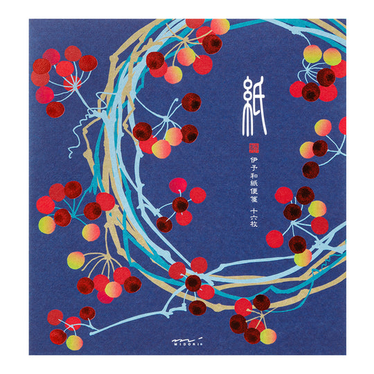 Midori Letter Pad 119 Foil-stamping Smilax china Wreath