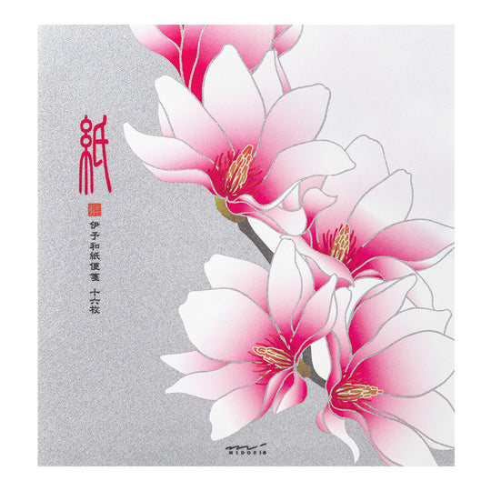 Midori Letter Pad 123 Silk-Printing Magnolia Pink
