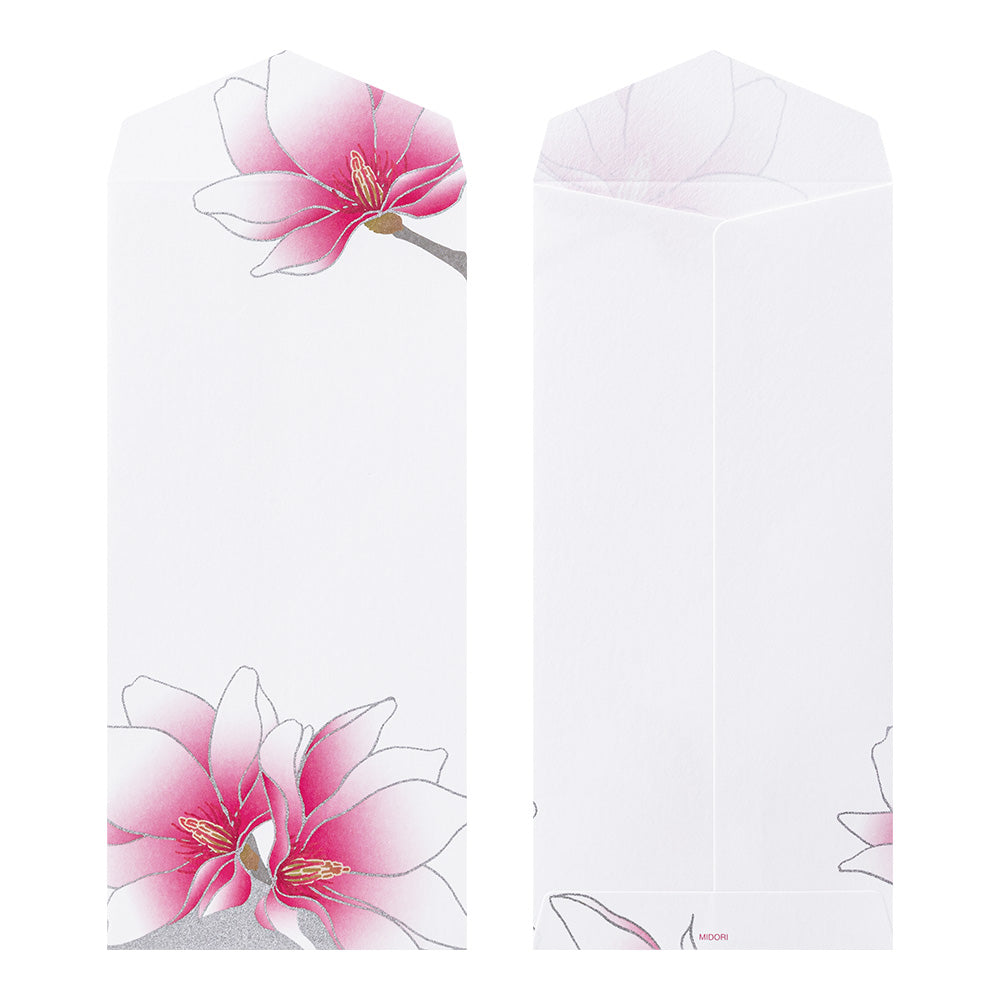 Midori Envelope 124 Silk-Printing Magnolia Pink