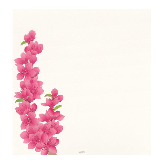 Midori Letter Pad 125 Four Designs Spring Flower and Tree S2