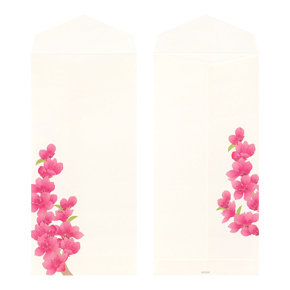 Midori Envelope 126 Four Designs Spring Flower and Tree S2