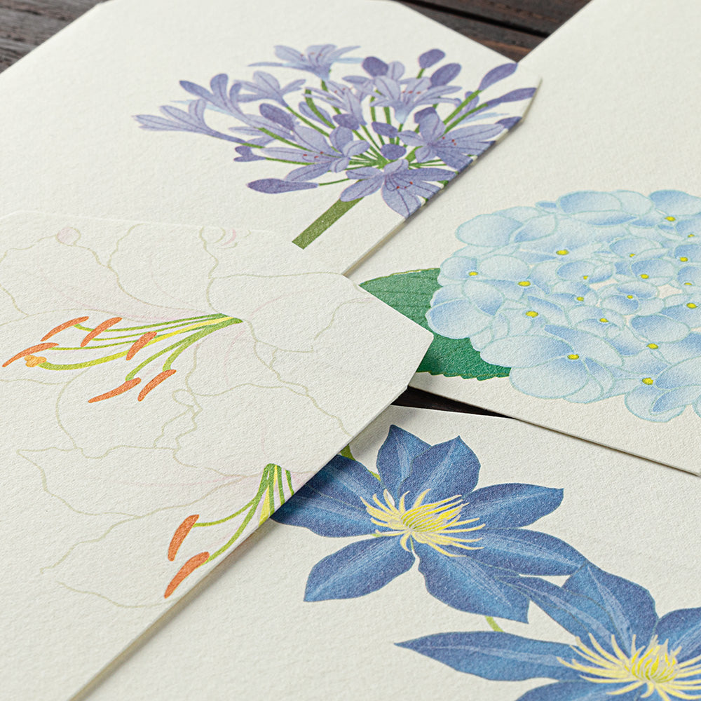 Midori Envelope 134 Four Designs Summer Flowers S3