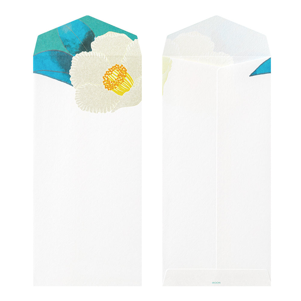 Midori Envelope 140 Silk-Printing Japanese Stewartia