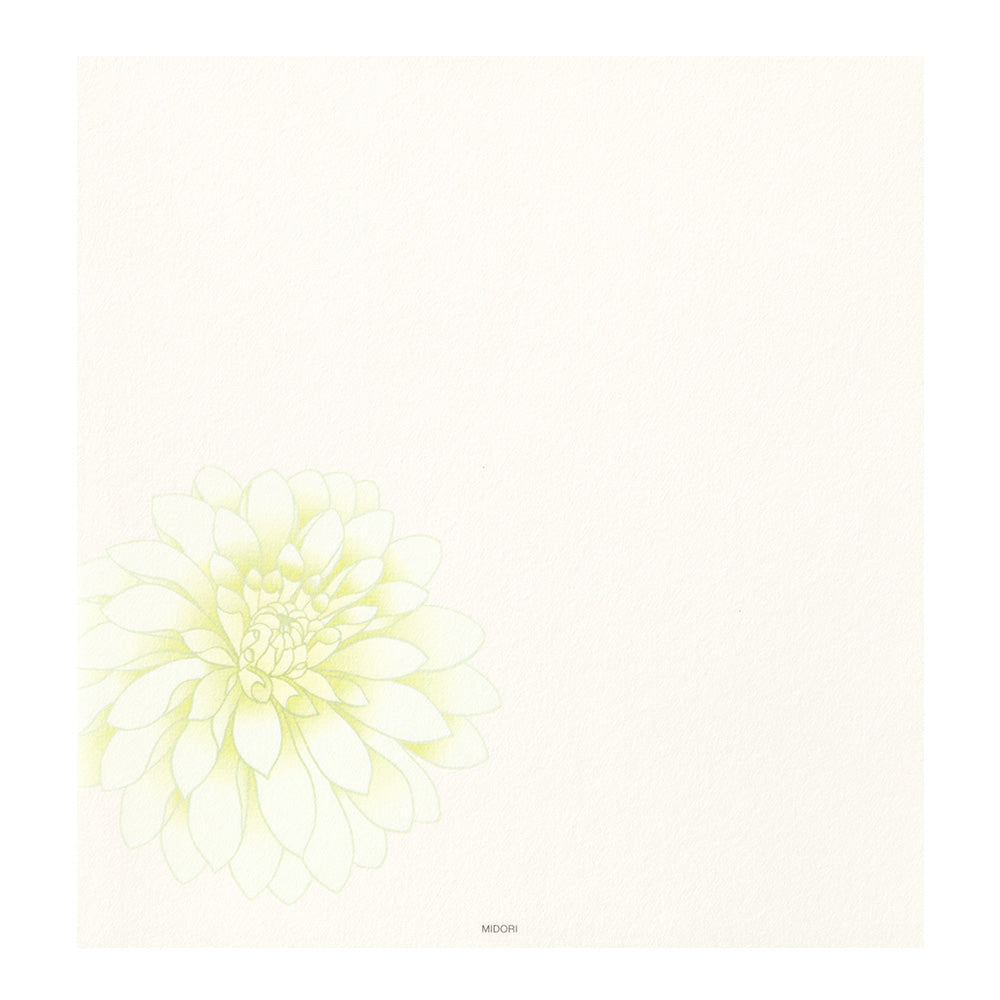 Midori Letter Pad 141 Four Designs Dahlia