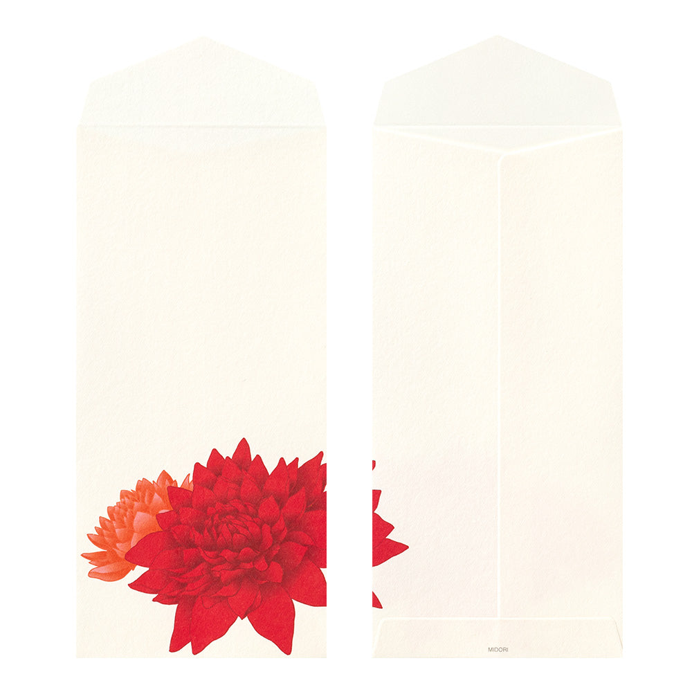Midori Envelope 142 Four Designs Dahlia