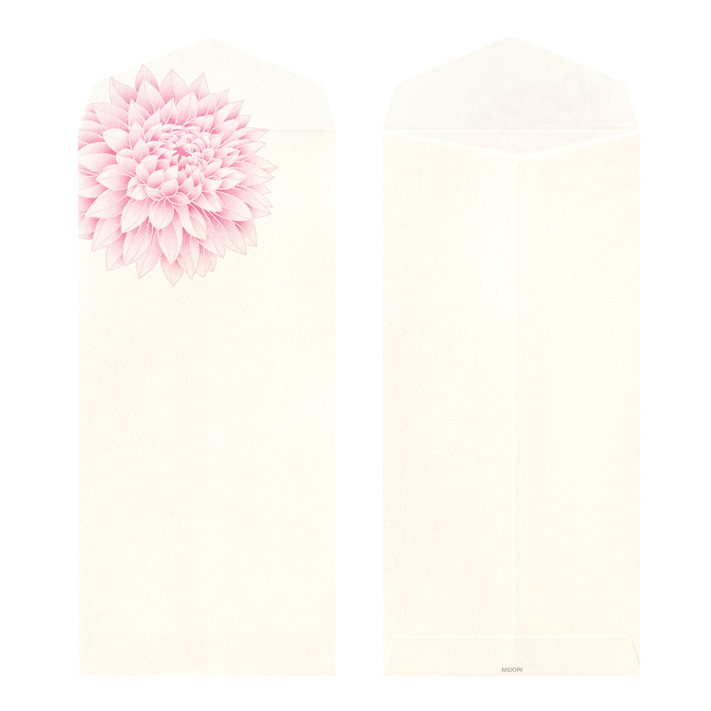 Midori Envelope 142 Four Designs Dahlia