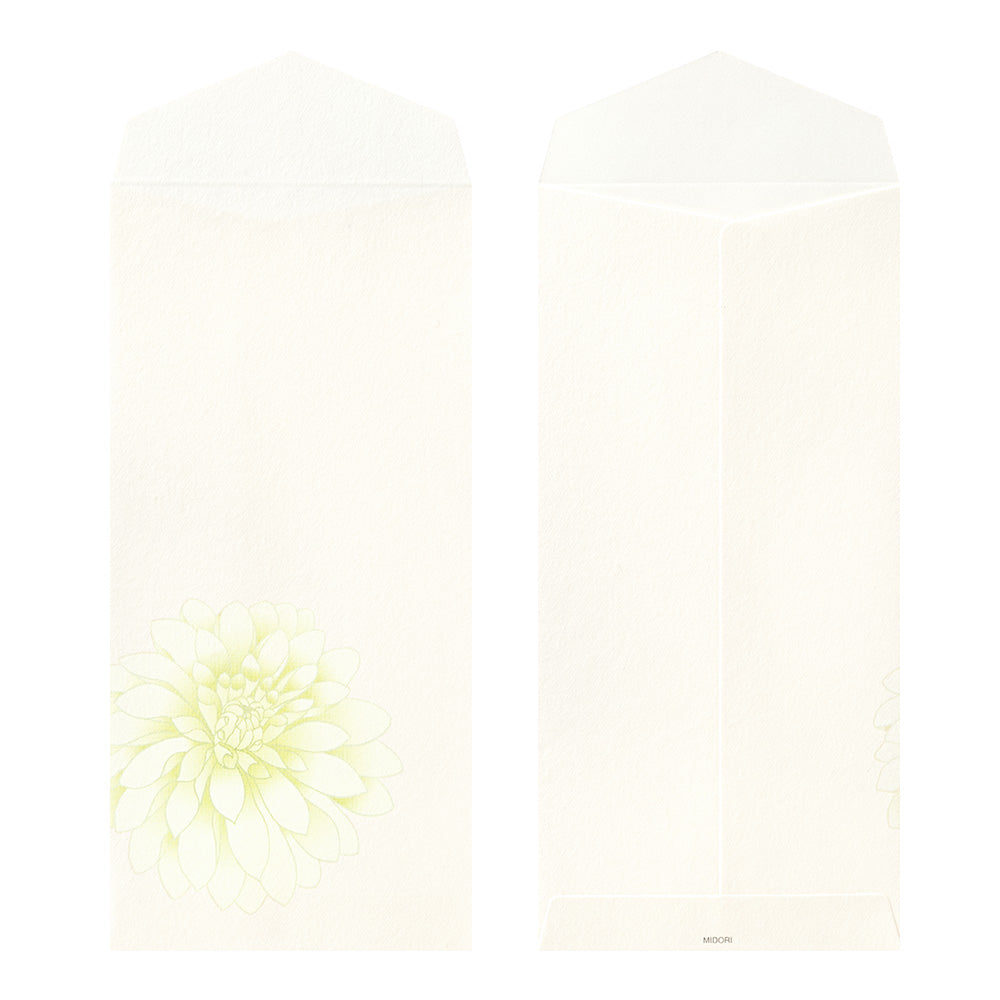 Midori Envelope 142 Four Designs Dahlia