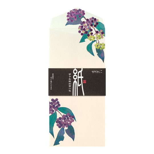 Midori Envelope 144 Foil-Stamping Japanese Beauty Berry