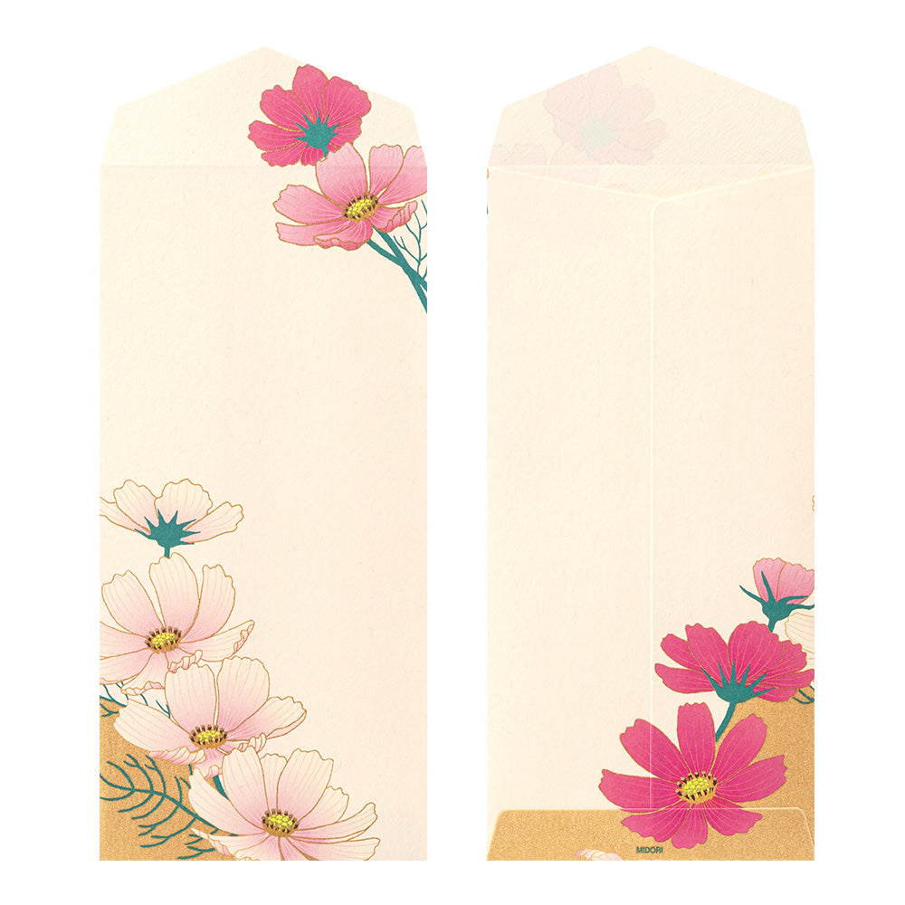 Midori Envelope 148 Silk-Printing Cosmos
