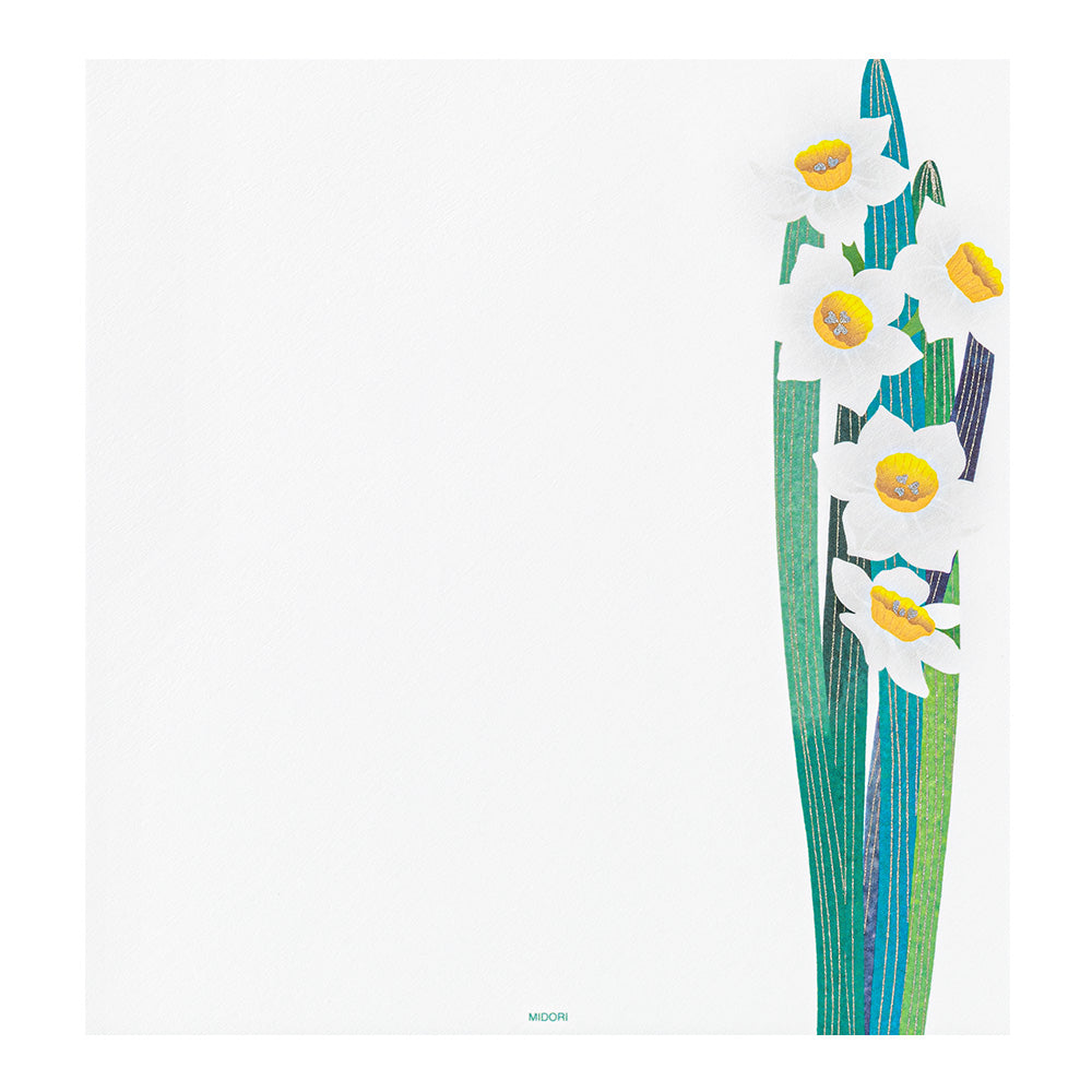 Midori Letter Pad 155 Silk-Printing Daffodil