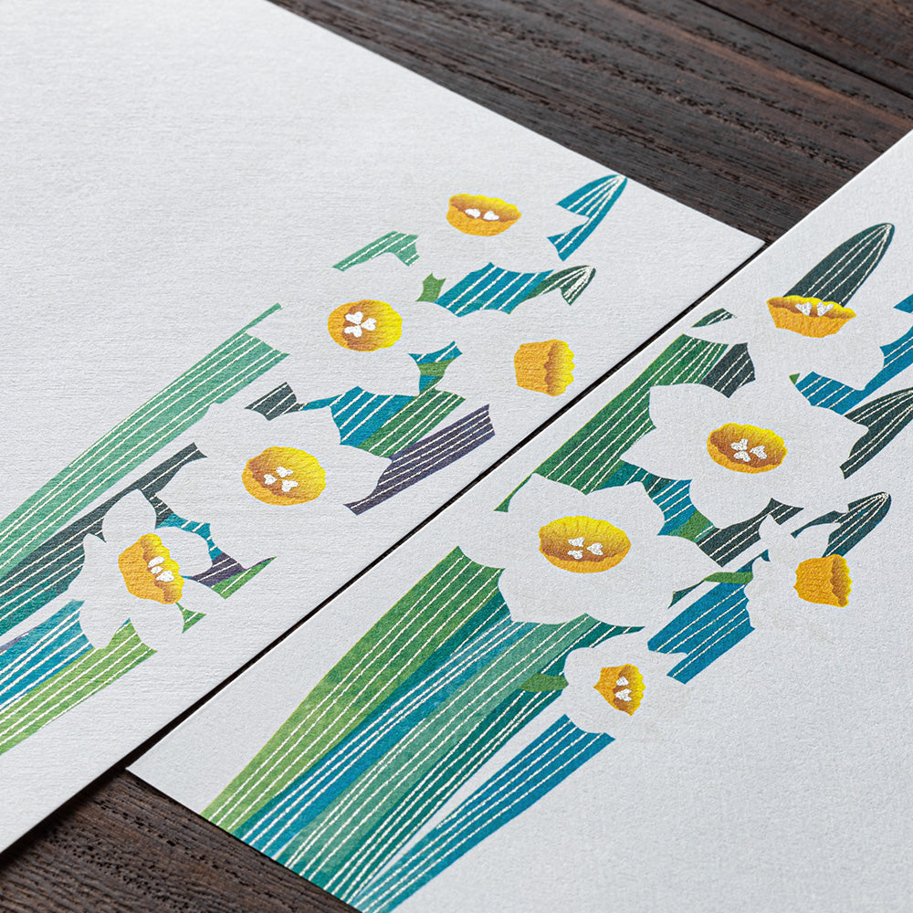 Midori Letter Pad 155 Silk-Printing Daffodil