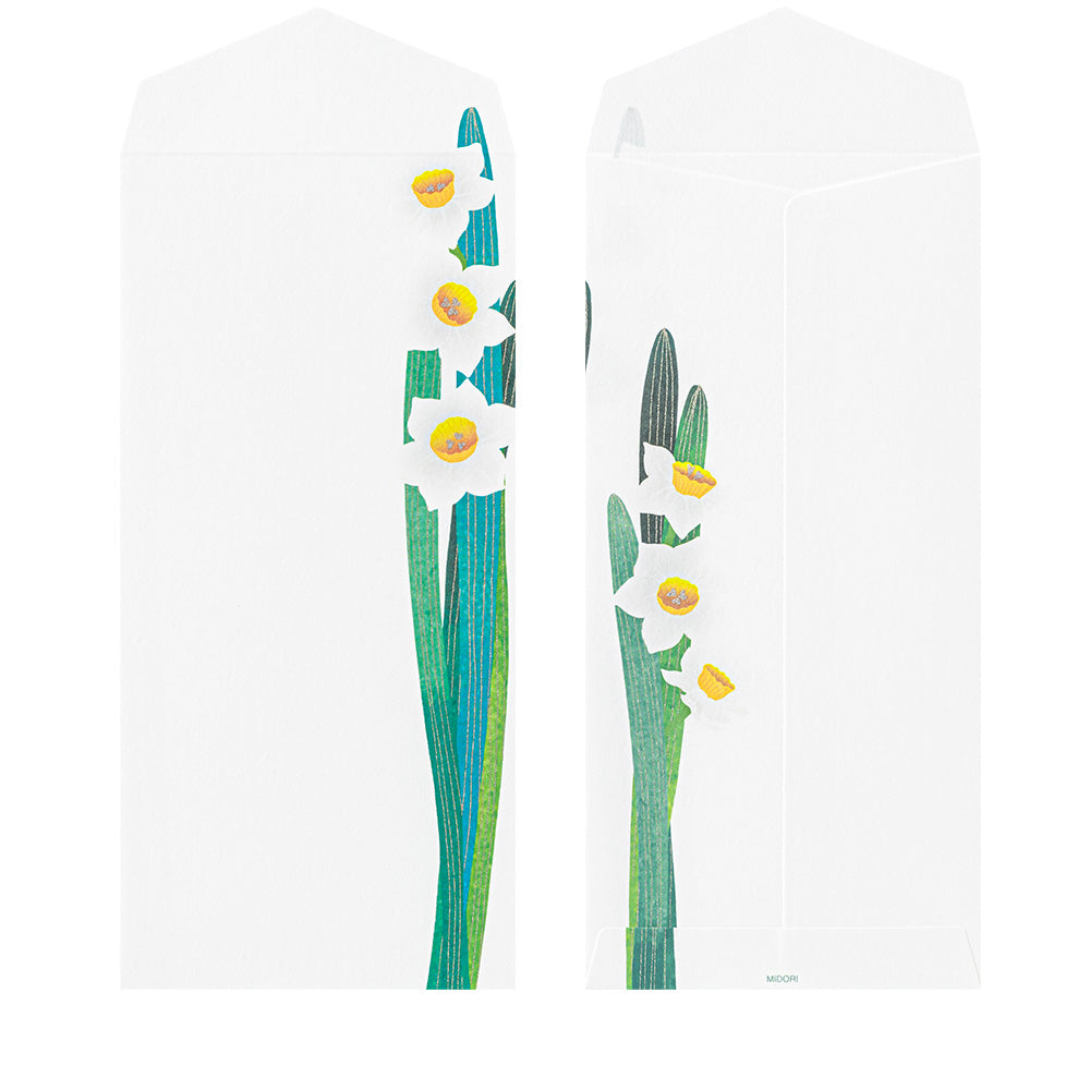 Midori Envelope 156 Silk-Printing Daffodil