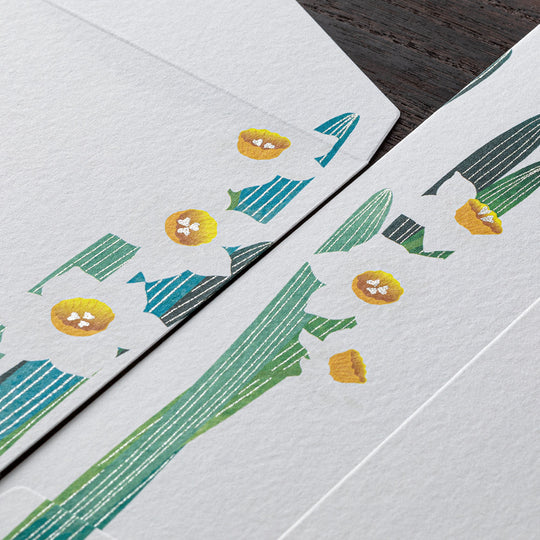 Midori Envelope 156 Silk-Printing Daffodil