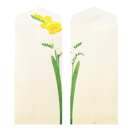 Midori Envelope 158 Four Designs Spring Flower White