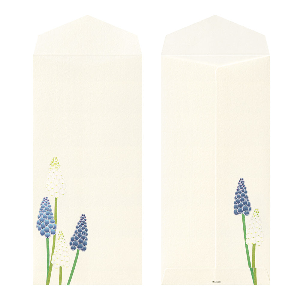 Midori Envelope 158 Four Designs Spring Flower White