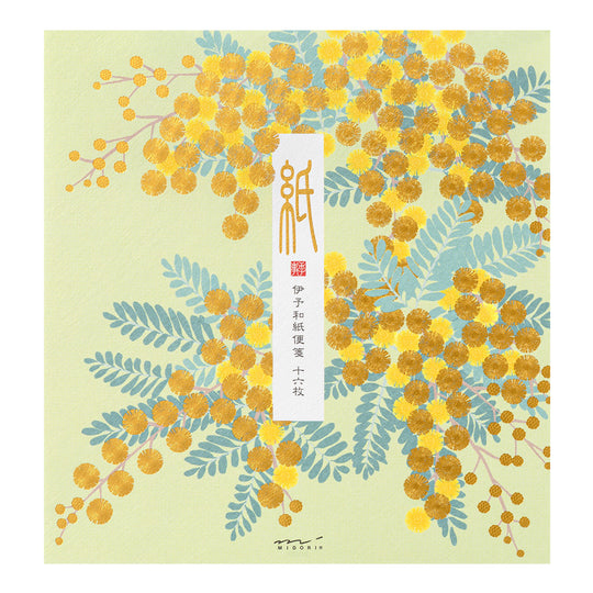 Midori Letter Pad 159 Foil-Stampling Mimosa