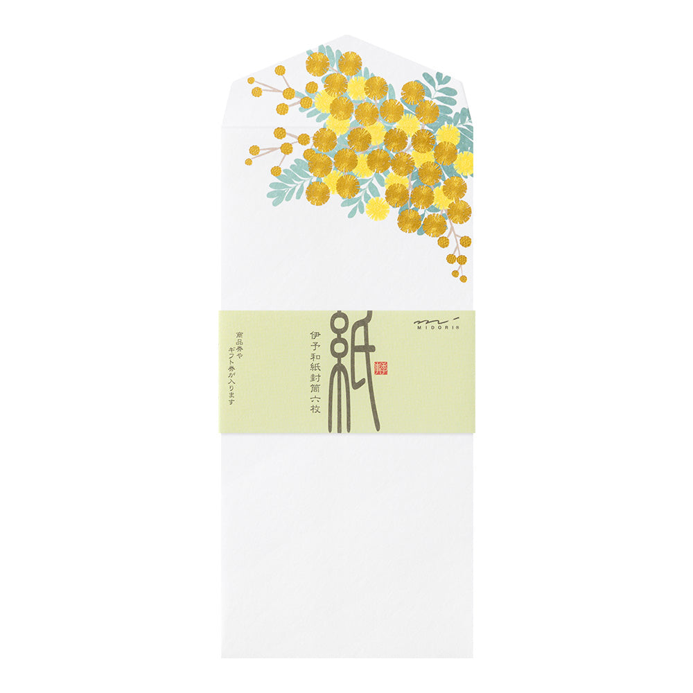Midori Envelope 160 Foil-Stampling Mimosa