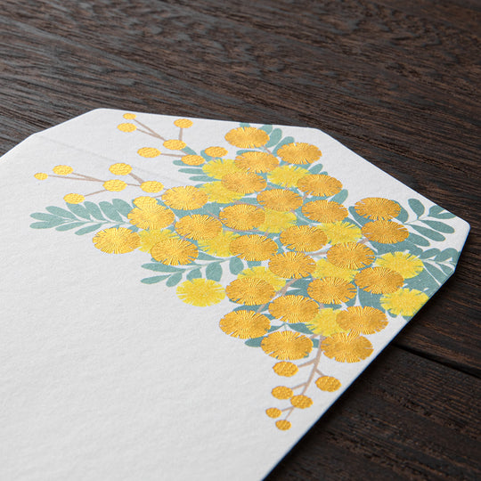 Midori Envelope 160 Foil-Stampling Mimosa