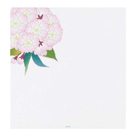 Midori Letter Pad 161 Silk-Printing Ball-Shaped Cherry Blossom