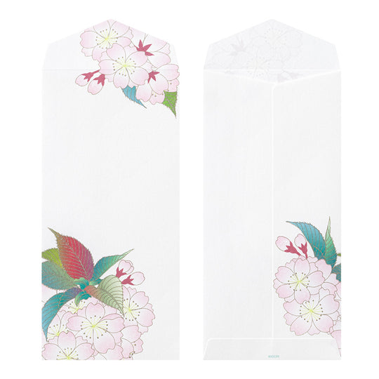 Midori Envelope 162 Silk-Printing Ball-Shaped Cherry Blossom