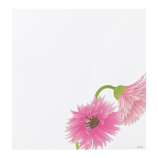 Midori Letter Pad 163 Silk-Printing Gerbera