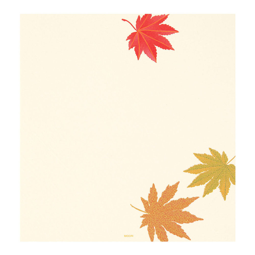 Letter Pad Silk-Printing Fallen Leaves S2