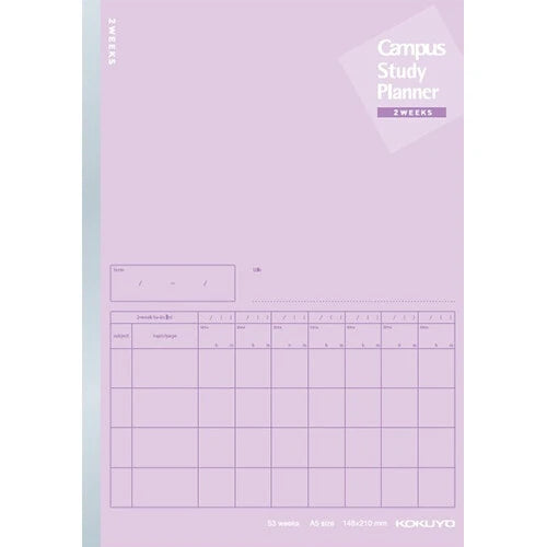 KOKUYO Notebook Campus Design Note Study Planner 2W Ruled A5 - Purple