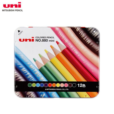 Mitsubishi Coloured Pencil - 12 Colours Mini