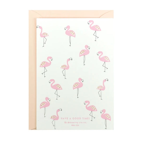 Greeting Life Card - Flamingo