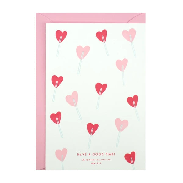 Greeting Life Schick Thank You Press Card - Heart Candy