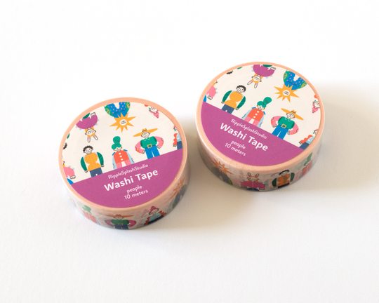 Whimsical People Washi Tape